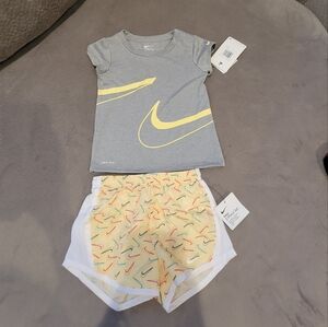 NIKE DRI-FIT GIRLS SHORT SET SIZE 4T NWT